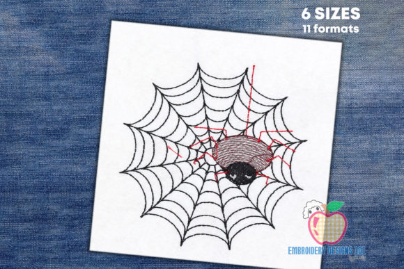 A Designer's Review of the Spider Climbs on a Web Embroidery File