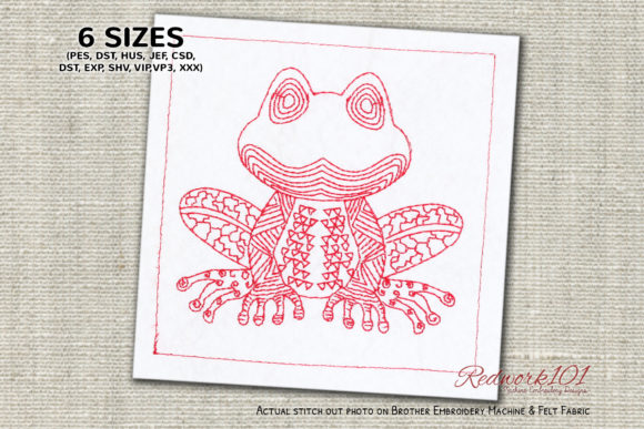 A Frog Embroidery Design Filled with Cultural Charm