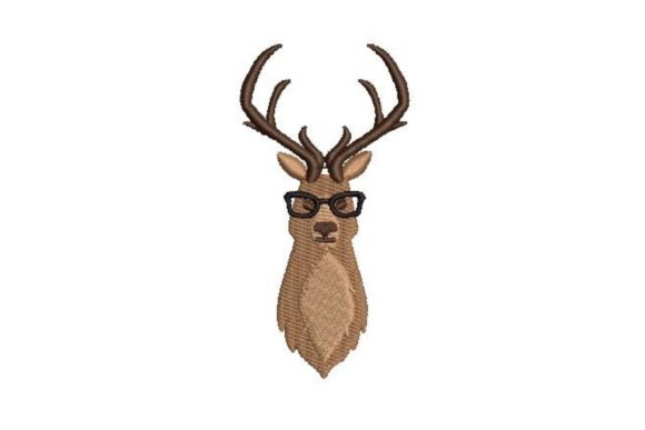 Adorable Hipster Deer for Unique Embroidery Projects