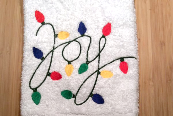Christmas Lights Joy: A Festive Embroidery Delight