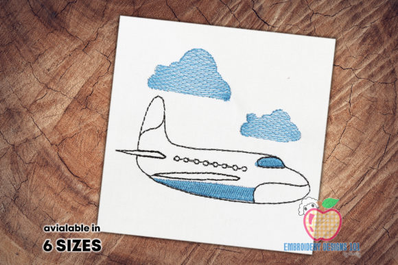 Cute Airplane in the Sky Embroidery Design Review