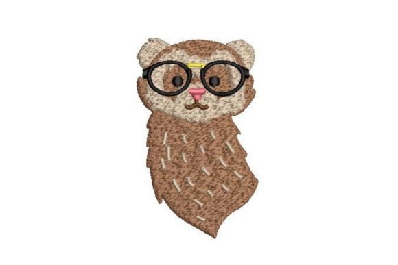Hipster Ferret: A Quirky Addition to Your Embroidery