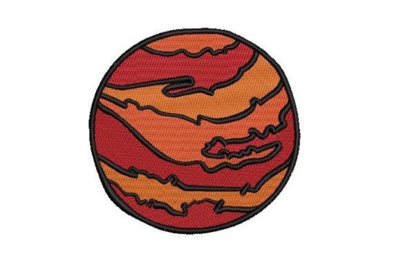 Mars: A Bold and Modern Embroidery Design