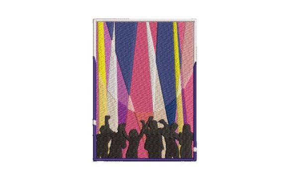 Nightclub Flyer: A Vibrant Embroidery Design for Festive Seasons