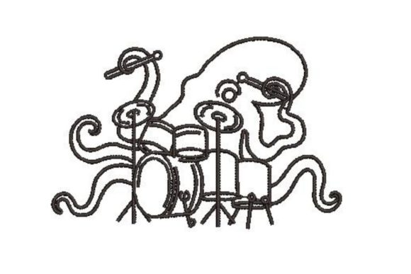 Octopus Playing Drum: A Business-Ready Embroidery Design Review