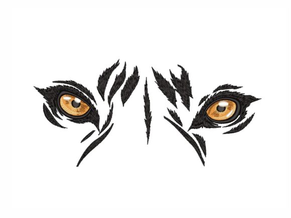 Tiger Eyes: A Captivating Embroidery Design