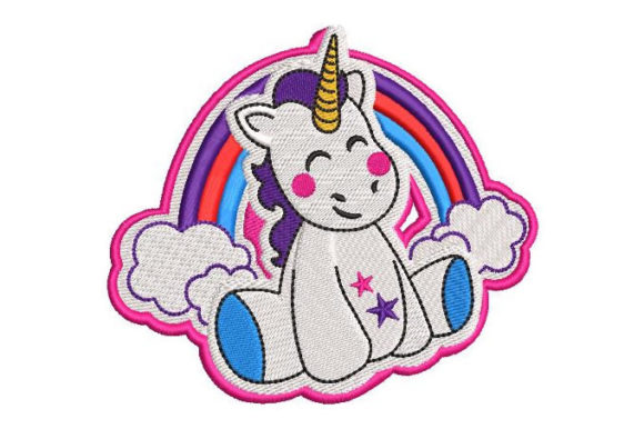 Unicorn with Rainbow: A Vibrant Sweatshirt Embellishment