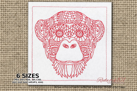 Why the Mandala Stylized Monkey Face Embroidery Works for Boutique Apparel
